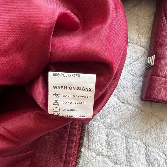 Chouyatou Women's Studded Jacket in Red Size M - Picture 10 of 12